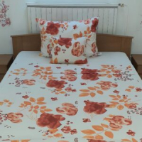 Abotex - 5 részes flanel ágyneműgarnitúra - nagy virágmintás (205x225 cm) - több színben
